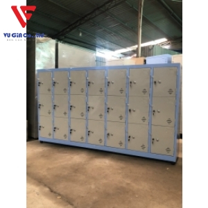 School iron locker cabinet with 21 compartments