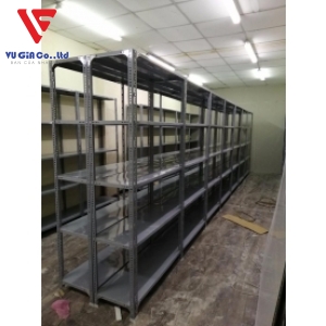 V iron shelf with linked holes