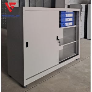 Iron file cabinet with 2 low sliding doors TS118S