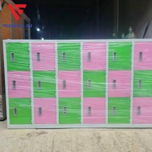 School locker iron cabinet with 18 compartments