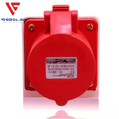 4-pin 32A non-watertight floating outlet BEK-124